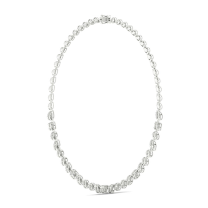 6.60CTW Multi Shape Halo Lab Grown Diamond Necklace