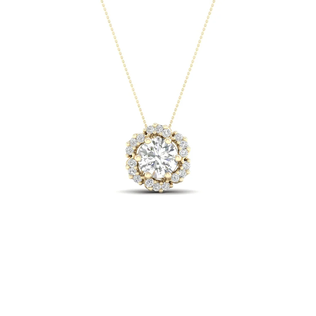 0.70 CTW Lab Grown Diamond Round Pendant