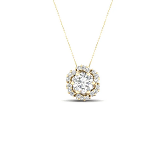 0.70 CTW Lab Grown Diamond Round Pendant