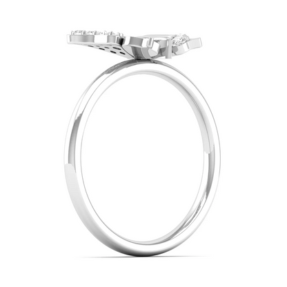 0.15Ctw Butterfly Lab Grown Diamond Fashion Ring
