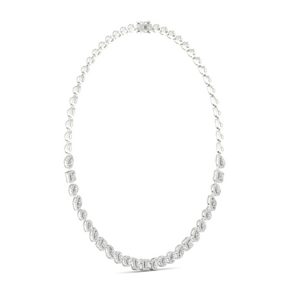 6.60CTW Multi Shape Halo Lab Grown Diamond Necklace