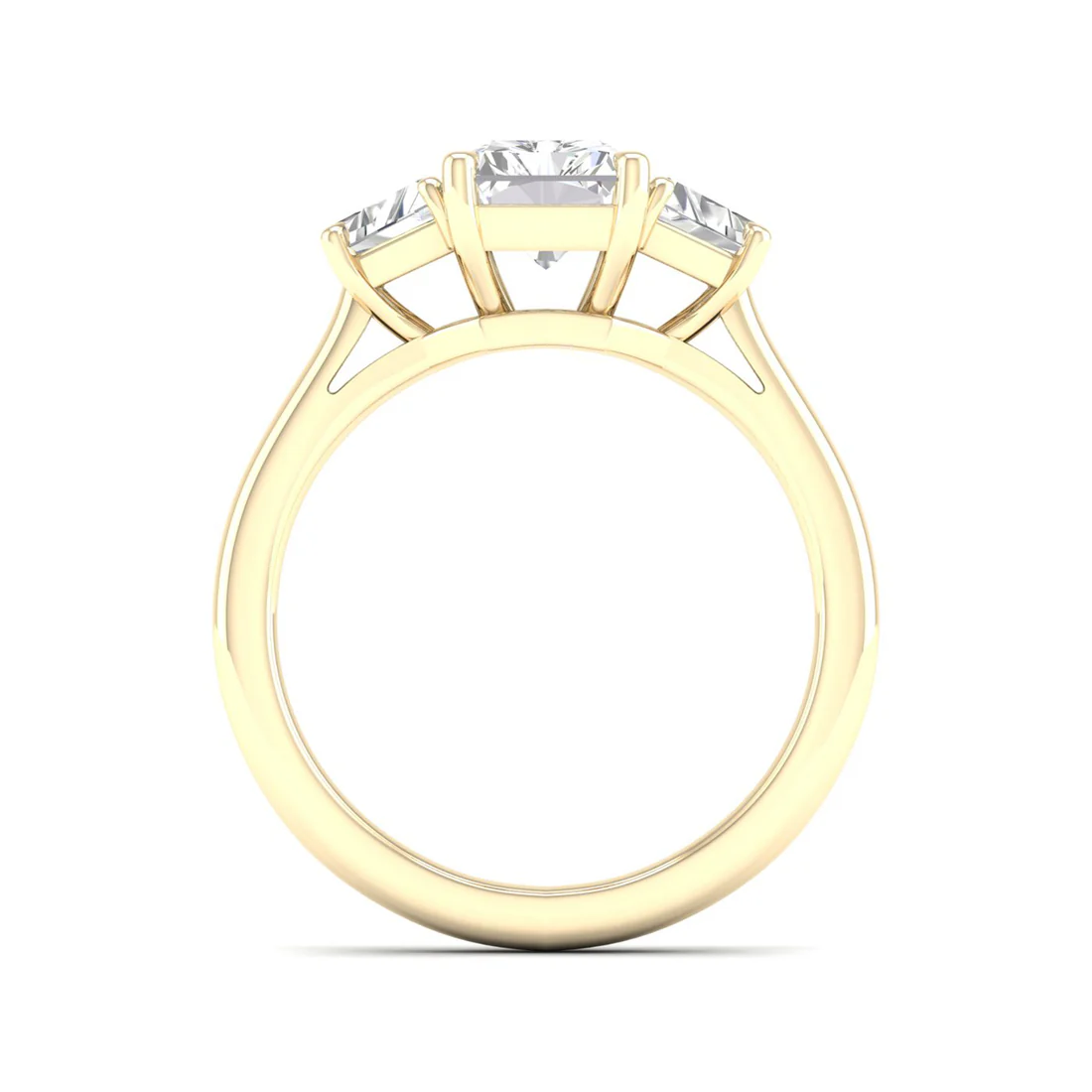2.70 CTW Three Stone Lab Grown Diamond 14K Gold Ring
