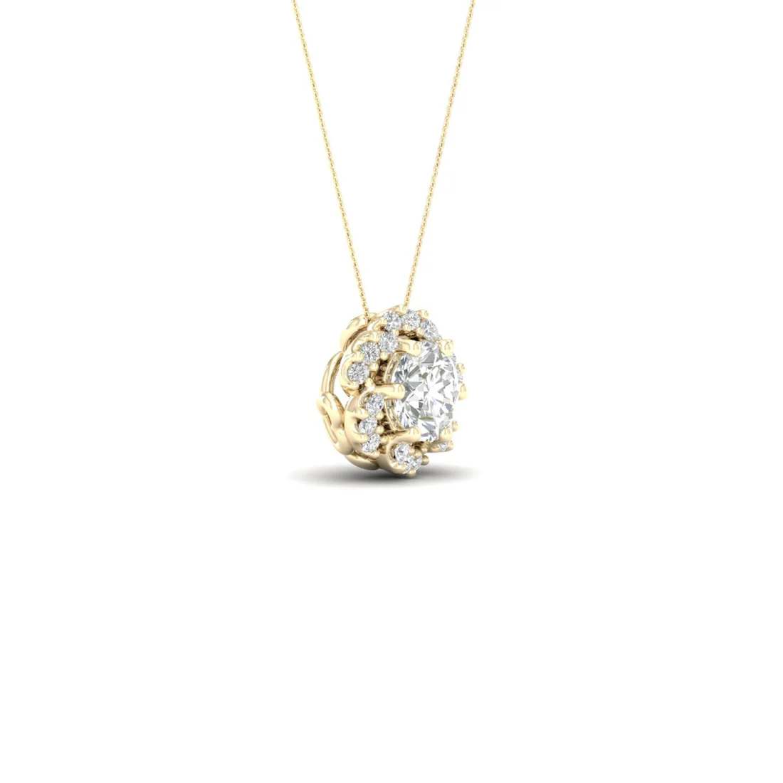 0.70 CTW Lab Grown Diamond Round Pendant