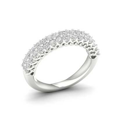 1 CTW Entwine Double Row 18KT Gold Lab Grown Diamond Wedding Band