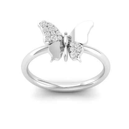 0.15Ctw Butterfly Lab Grown Diamond Fashion Ring