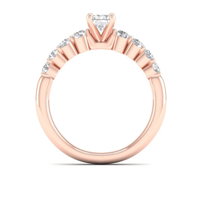 1.50CTW Radiant Cut Lab Grown Diamond Ring Women