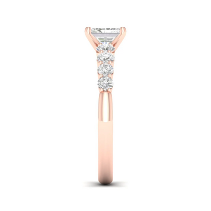 1.50CTW Radiant Cut Lab Grown Diamond Ring Women