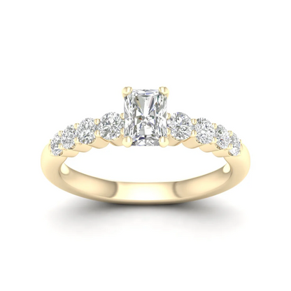 1.50CTW Radiant Cut Lab Grown Diamond Ring Women