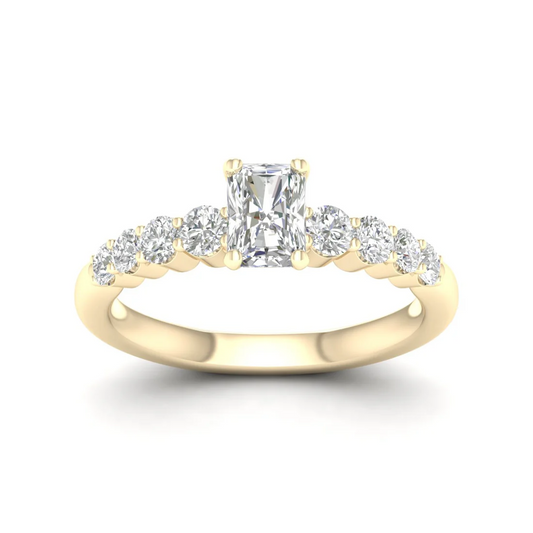 1.50CTW Radiant Cut Lab Grown Diamond Ring Women