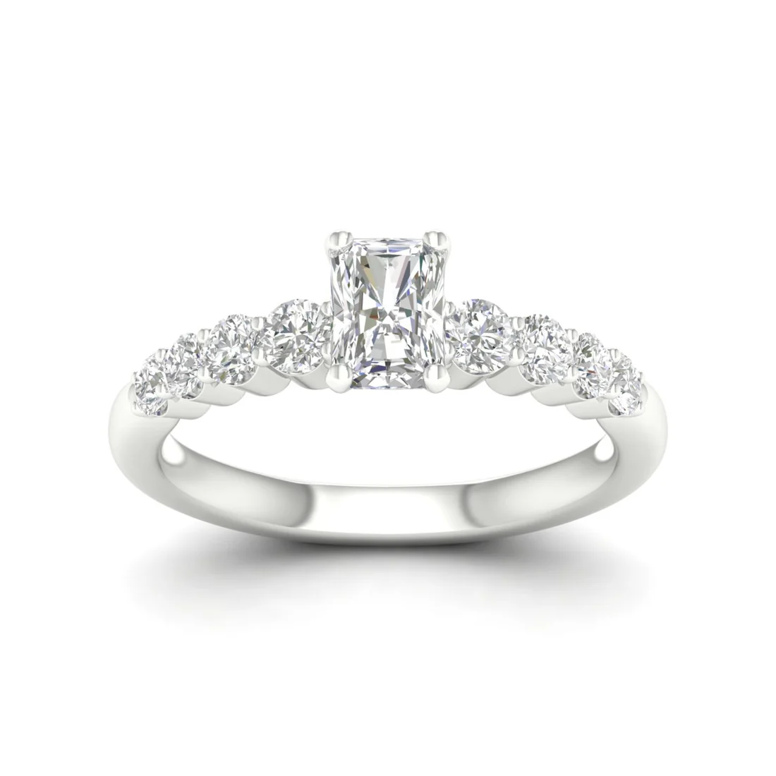 1.50CTW Radiant Cut Lab Grown Diamond Ring Women