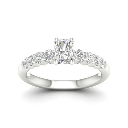 1.50CTW Radiant Cut Lab Grown Diamond Ring Women