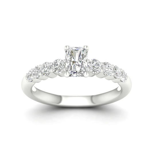 1.50CTW Radiant Cut Lab Grown Diamond Ring Women