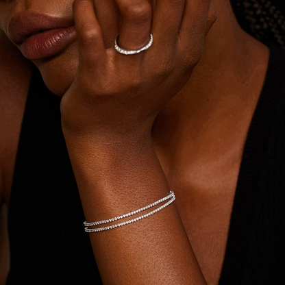 2.25CTW 13 inch Wrap Lab Grown Diamond Tennis Bracelet