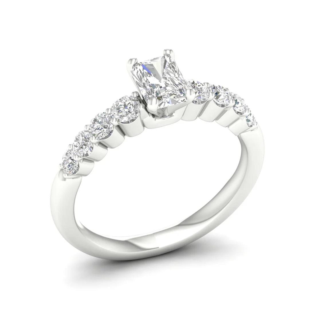 1.50CTW Radiant Cut Lab Grown Diamond Ring Women