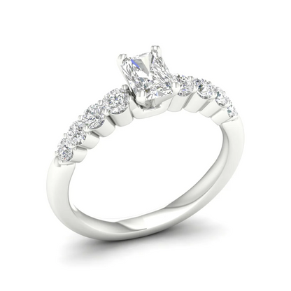 1.50CTW Radiant Cut Lab Grown Diamond Ring Women
