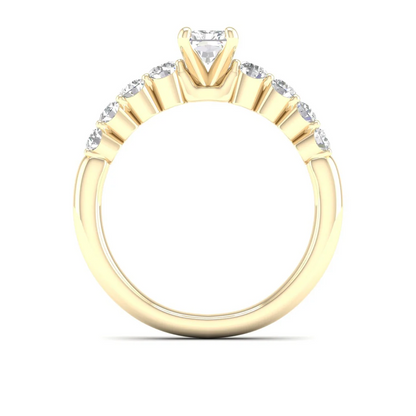 1.50CTW Radiant Cut Lab Grown Diamond Ring Women