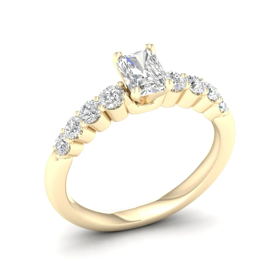 1.50CTW Radiant Cut Lab Grown Diamond Ring Women