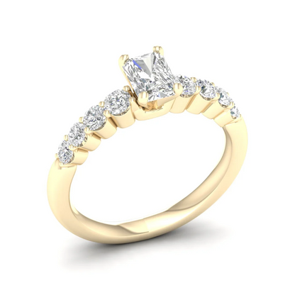 1.50CTW Radiant Cut Lab Grown Diamond Ring Women