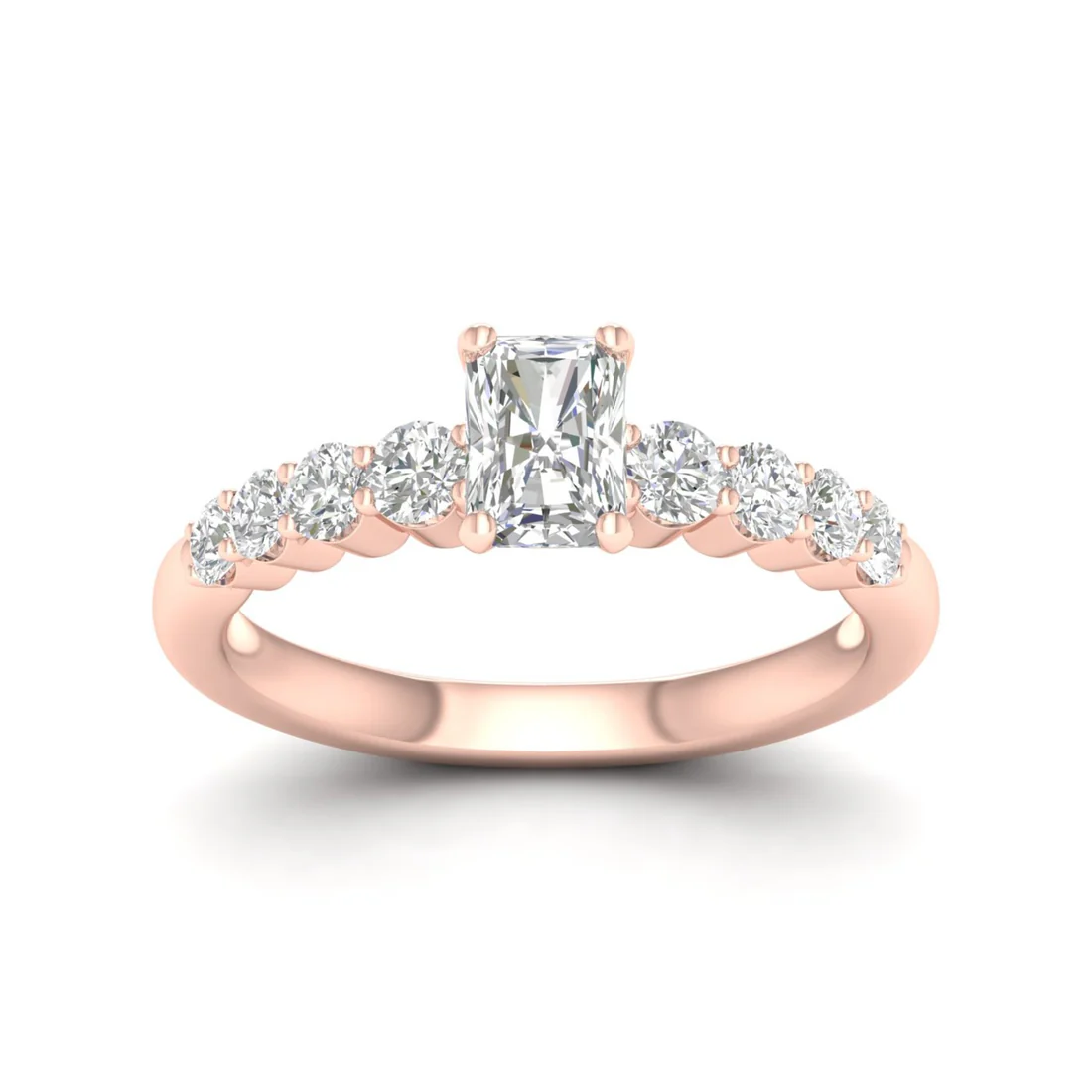 1.50CTW Radiant Cut Lab Grown Diamond Ring Women