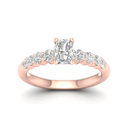 1.50CTW Radiant Cut Lab Grown Diamond Ring Women