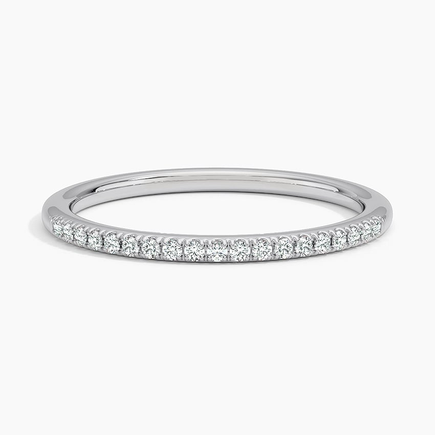 0.10CTW Half Eternity Lab Grown Diamond Simple Wedding Band