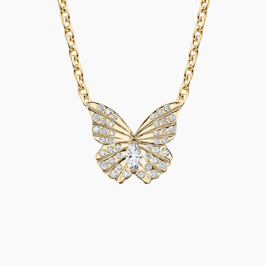 1/5 CTW Lab Grown Diamond Butterfly Pendant