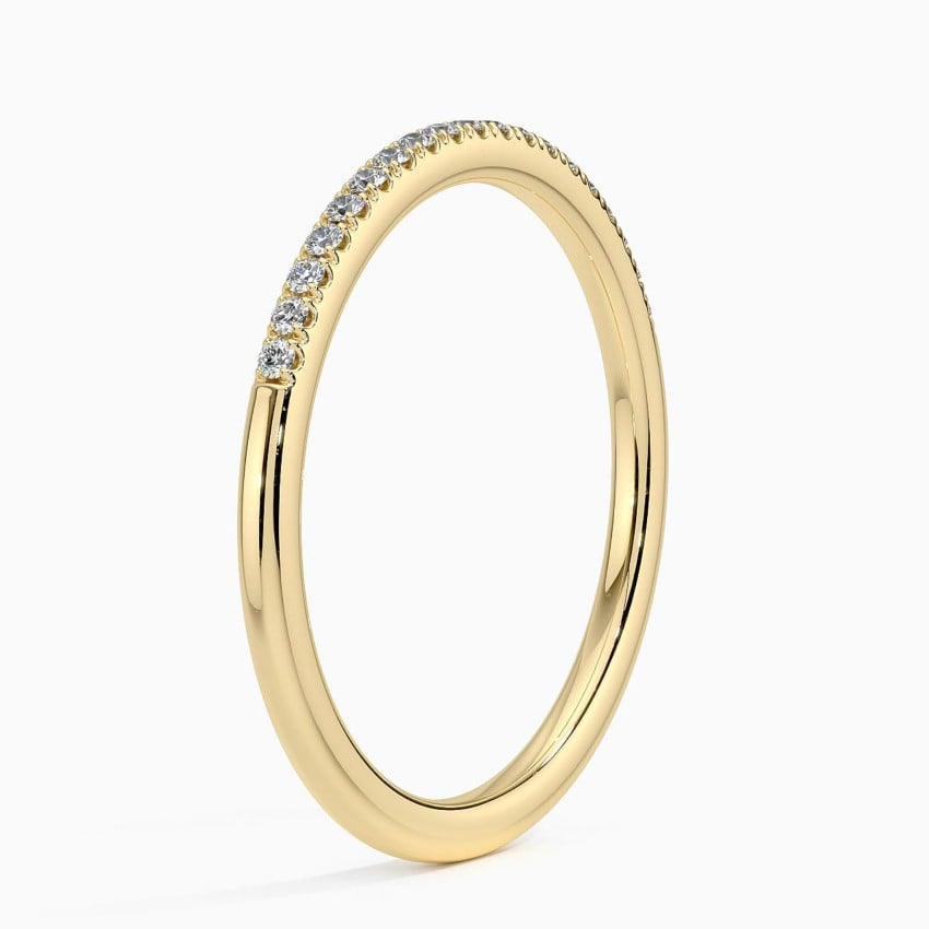 0.10CTW Half Eternity Lab Grown Diamond Simple Wedding Band