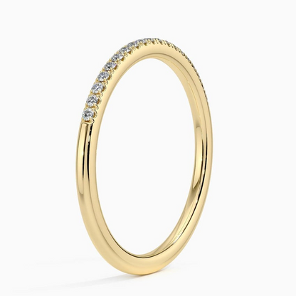 0.10CTW Half Eternity Lab Grown Diamond Simple Wedding Band