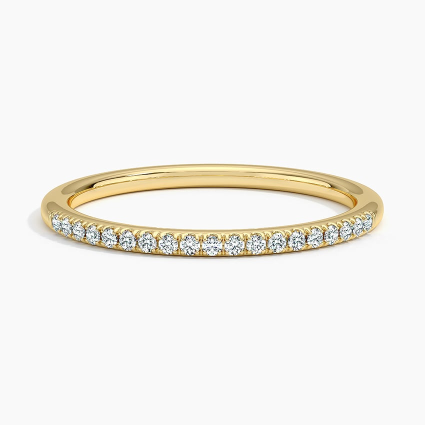 0.10CTW Half Eternity Lab Grown Diamond Simple Wedding Band