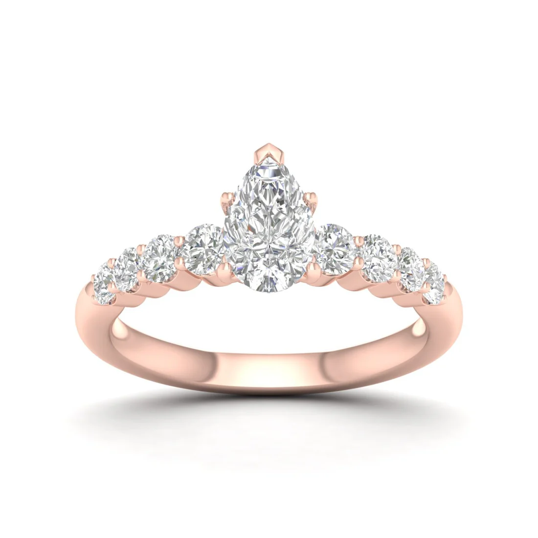 1.50 CTW Lab Grown Diamond Pear Solitaire Women Ring