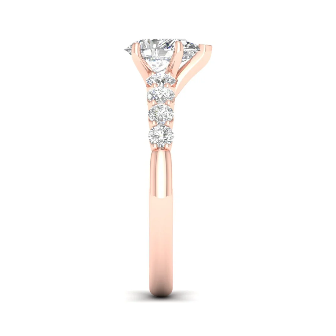 1.50 CTW Lab Grown Diamond Pear Solitaire Women Ring