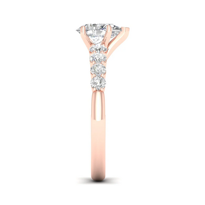 1.50 CTW Lab Grown Diamond Pear Solitaire Women Ring