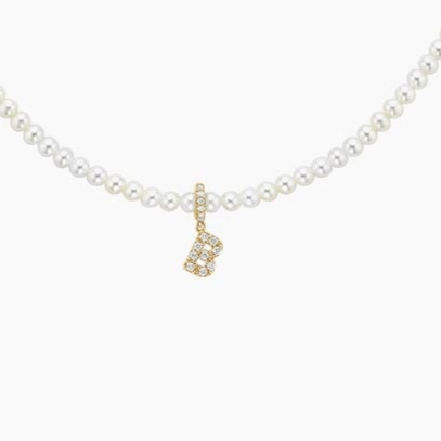 Lab Grown Diamond Custom Initial Letter Pendant