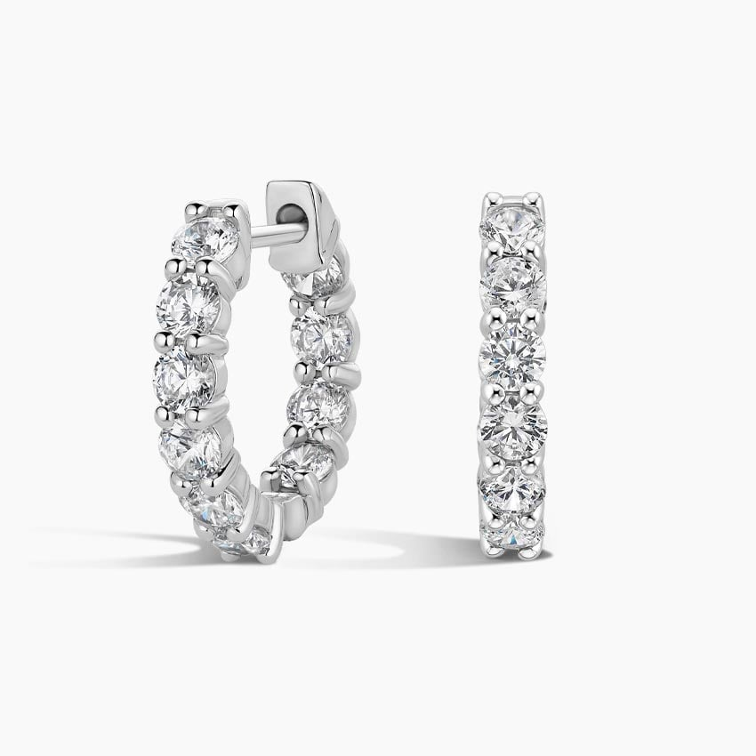 1.5 CTW Lab Grown Diamond Huggie Earrings