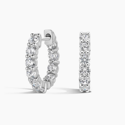 1.5 CTW Lab Grown Diamond Huggie Earrings