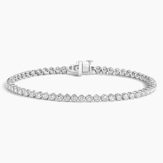 2CTW 6.5 inch Round Cut Lab Grown Diamond Tennis Bracelet