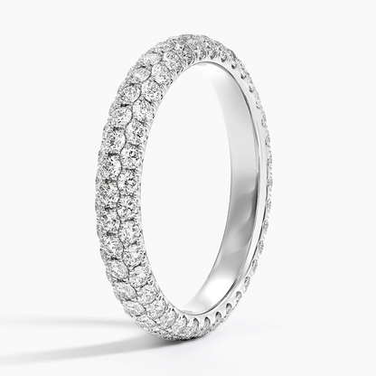 1.25CTW 10k Solid Yellow Gold Stacking Lab Grown Diamond Band Ring