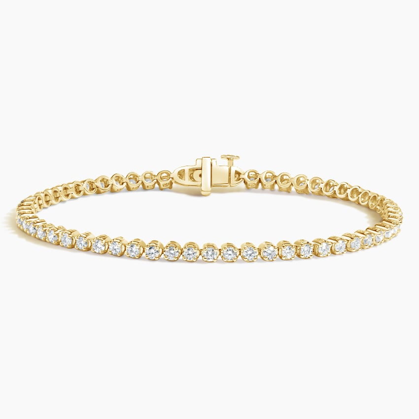 2CTW 6.5 inch Round Cut Lab Grown Diamond Tennis Bracelet