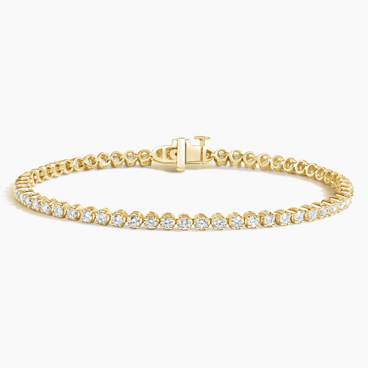 2CTW 6.5 inch Round Cut Lab Grown Diamond Tennis Bracelet