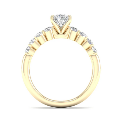1.50 CTW Lab Grown Diamond Pear Solitaire Women Ring
