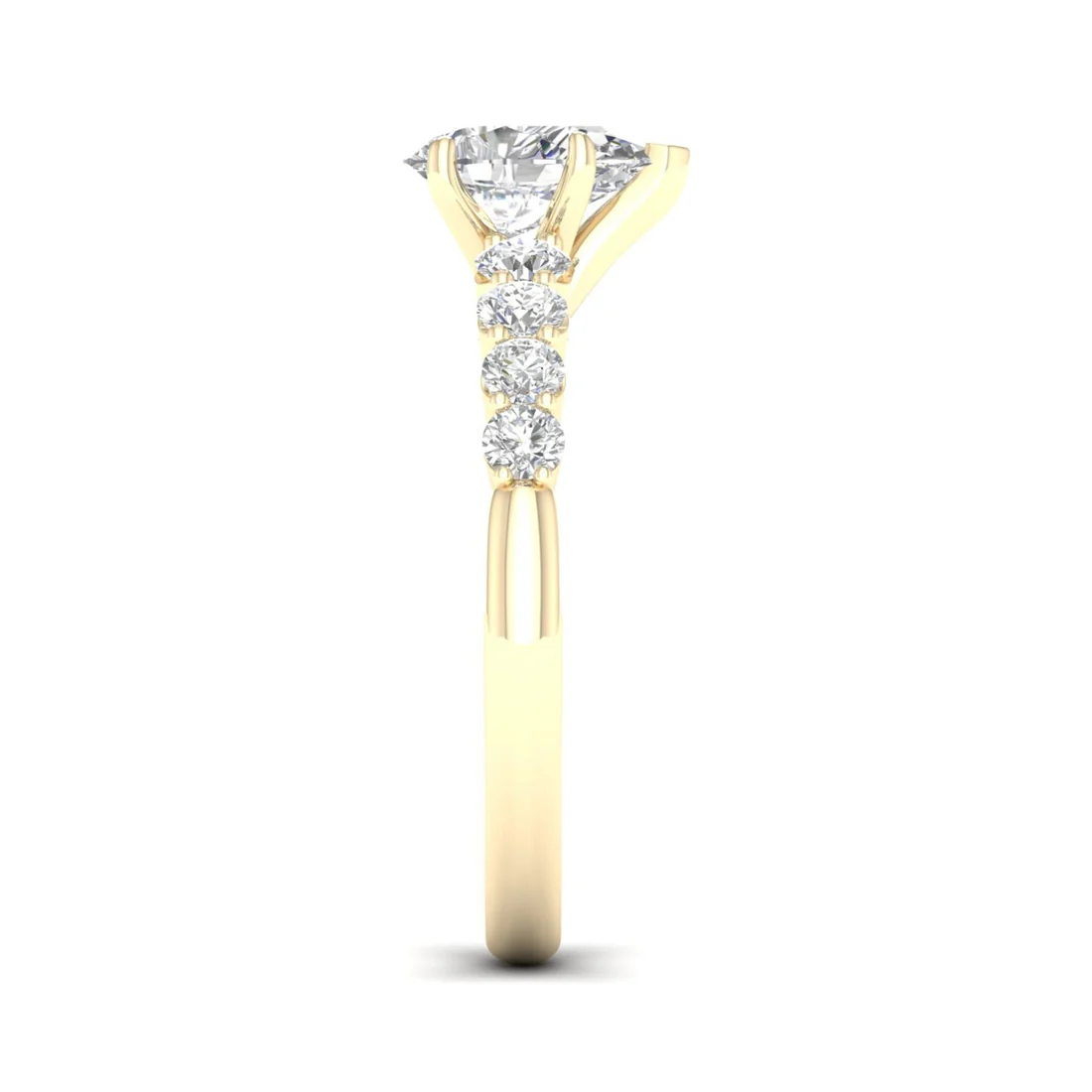 1.50 CTW Lab Grown Diamond Pear Solitaire Women Ring