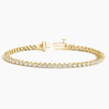 2CTW 6.5 inch Round Cut Lab Grown Diamond Tennis Bracelet