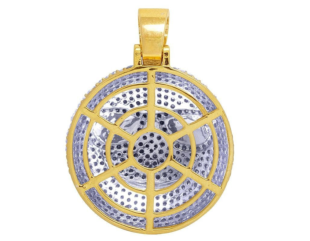 Lab Grown Diamond 10K Gold Sunglasses Smiley Pendant