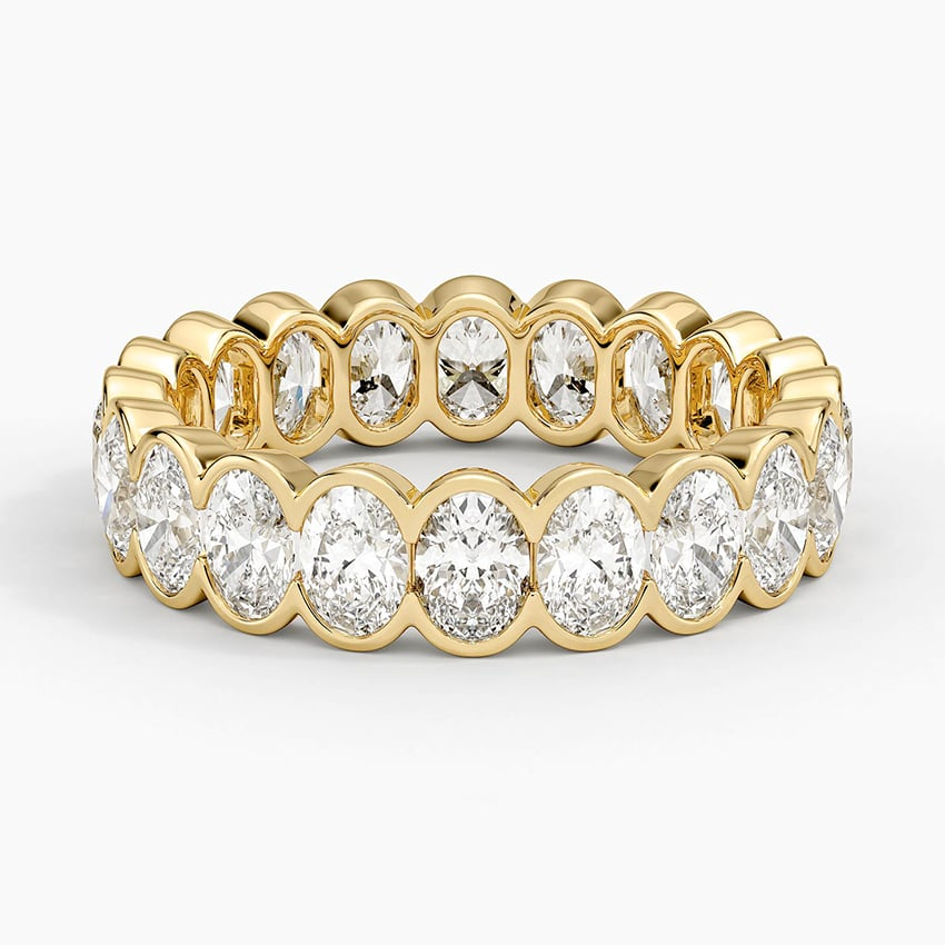 3.09CTW Full Bezel Set Lab Grown Diamond Wedding Band