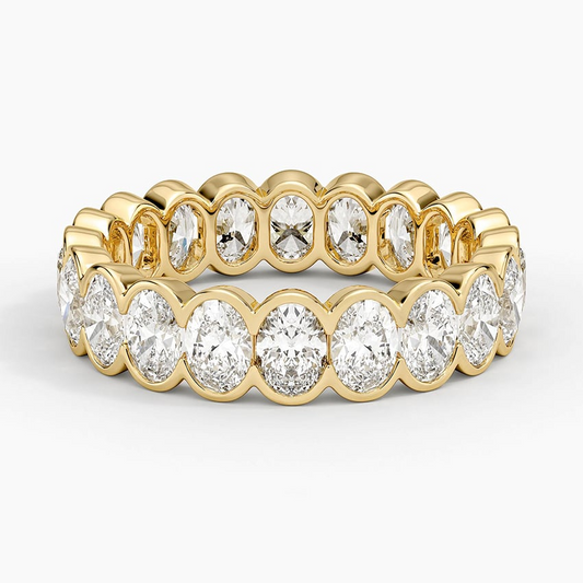 3.09CTW Full Bezel Set Lab Grown Diamond Wedding Band