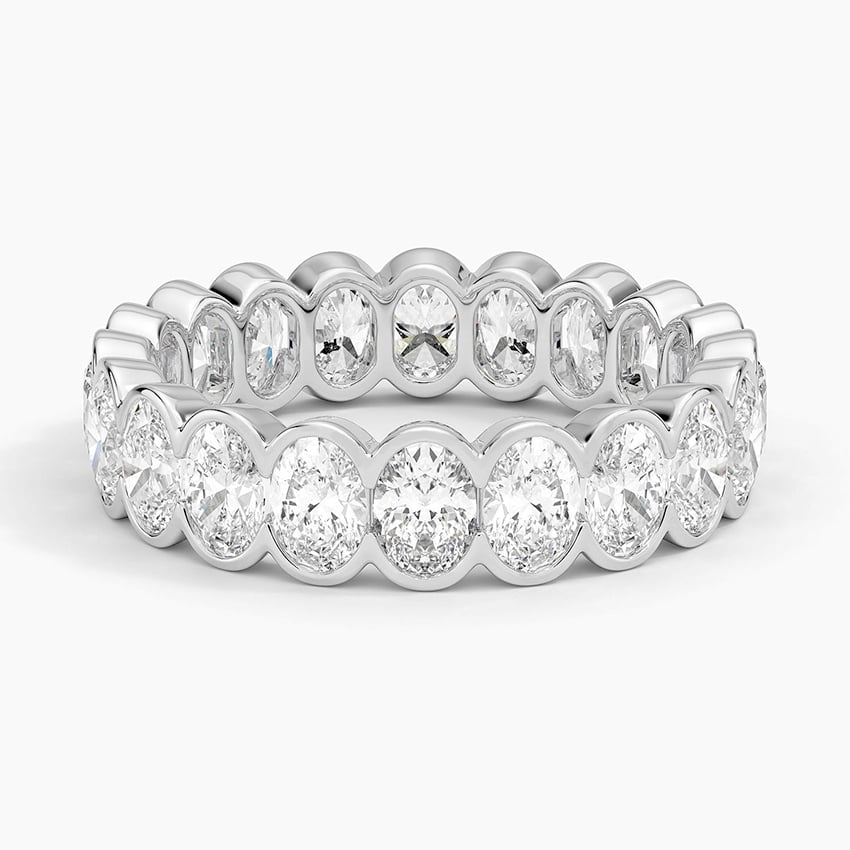 3.09CTW Full Bezel Set Lab Grown Diamond Wedding Band