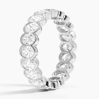 3.09CTW Full Bezel Set Lab Grown Diamond Wedding Band