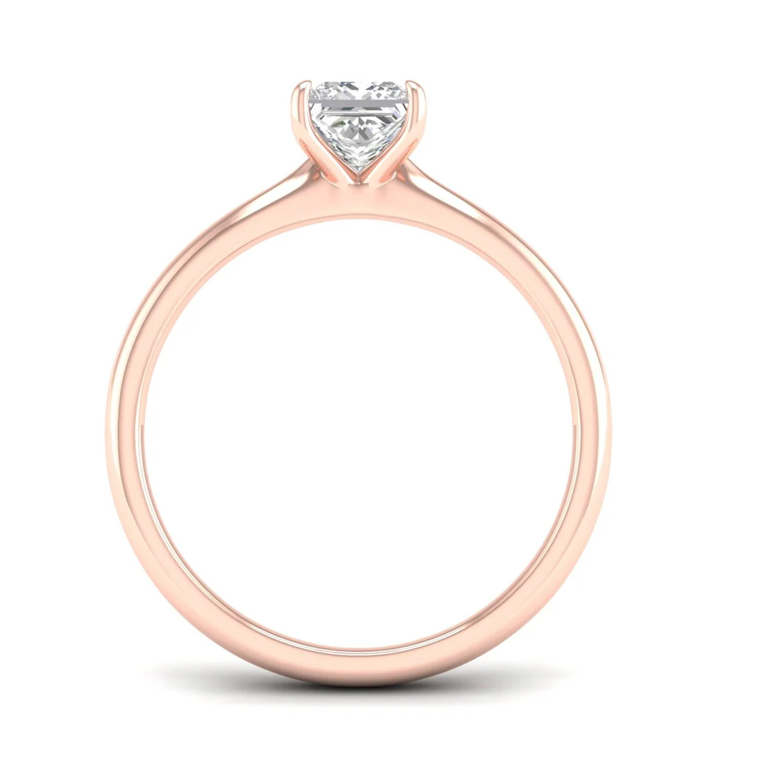 0.70 CTW Princess Cut Lab Grown Diamond Solitaire Classic Ring