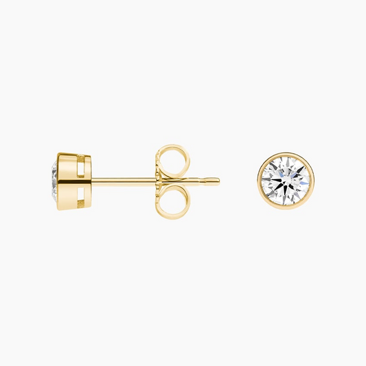 1/2 CTW Lab Grown Diamond Bezel Stud Earrings