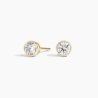1/2 CTW Lab Grown Diamond Bezel Stud Earrings